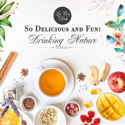 Earl Grey Tea by La Tea Dah, Zesty Gourmet Tea Made with Whole Ceylon Tea Leaves, Bergamot, & Orange Peel, Blended in the USA and Packaged for Gif...