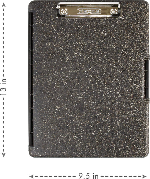 Dexas Slimcase 2 Storage Clipboard with Side Opening, Heavy Granite, Office Supplies Clipboards to Organize, Carry and Store, A4 Holder, Combine S...