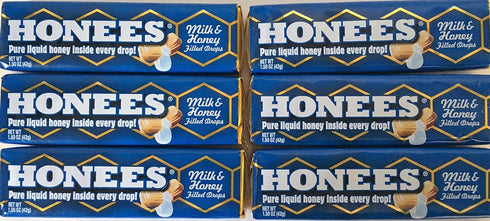 Honees Honey Filled Cough Drops, Milk & Honey- Natural Cough Drops- Sore Throat Relief - Nothing Artificial -Throat Lozenges, Natural Cough Suppre...