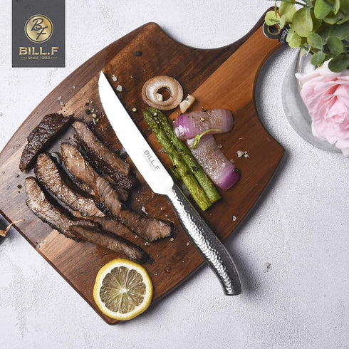 BILL.F Steak knives Serrated Steak Knife Set Stainless Steel Steak Knife Set of 4...
