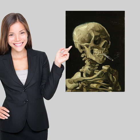 Palace Learning Vincent Van Gogh (Skull with Cigarette, 1885) Art Poster Print - 18 x 24 LAMINATED - Van Gogh Skeleton...