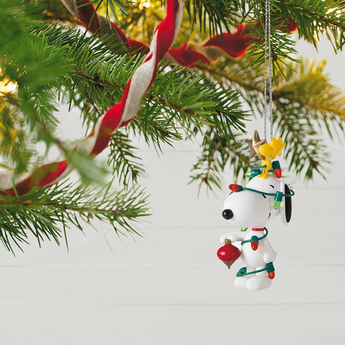 Hallmark Keepsake Christmas Ornament 2021, Peanuts Spotlight on Snoopy All Decked Out...