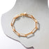 MEVECCO Dainty Oval Paper Clip Link Chain Bracelet Gold Chunky Radial Rolo Paperclip Link Bracelet 18K Gold Plated Delicate Wide Women Personalize...