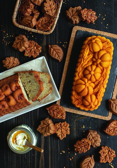 Nordic Ware 93448 Wheat & Pumpkin Cast Loaf Pan, 6 Cup Capacity, Bronze...