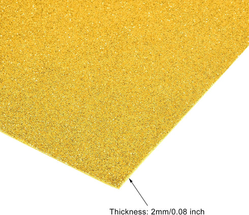 uxcell Dark Yellow Shiny EVA Foam Sheets 11 x 8 Inch 2mm Thick for Crafts DIY Projects 12 Pcs...