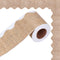 66 Feet Burlap Bulletin Board Border Self Adhesive Scalloped Border Trim Stickers for Bulletin Boards, Desks, Lockers, Home, School or Classroom D...