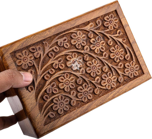 SIC Cremation urns for Human Ashes Male Dad Small Wooden Tree of Life Urns Box for Dogs Ashes and Casket Urn for Ashes Female mom, Burial Funeral ...