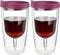 Southern Homewares 10oz Merlot Red Lid Wine Tumbler, 2-Pack – Insulated Double Wall Acrylic with See-Through Cup...