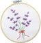 Embroidery Kit for Beginners 'Lavender' - Fun Starter Kit for Hand Embroidery with Stamped Pattern, Pre-Sorted Floss and Bamboo Hoop - for Adults ...