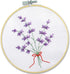 Embroidery Kit for Beginners 'Lavender' - Fun Starter Kit for Hand Embroidery with Stamped Pattern, Pre-Sorted Floss and Bamboo Hoop - for Adults ...