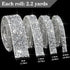 4 Rolls 8.8 Yards Crystal Rhinestone Diamond Ribbon DIY Self Adhesive Bling Rhinestone Ribbon for Arts Crafts Wedding Cakes Birthday Decorations (...