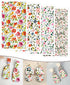 Puocaon Polymer Clay Transfer Paper - 20 Pcs Floral Water Transfer Paper for Polymer Clay, Cosmos Flower Transfer Paper for Polymer Clay Earrings,...