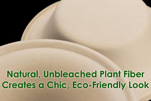 Durable Biodegradable Leak-Proof 11.5 oz Disposable Bowls 25 Pk. Sturdy, Plant-Based Gluten-Free Compostable Wheatstraw Fiber Container, Eco-Frien...