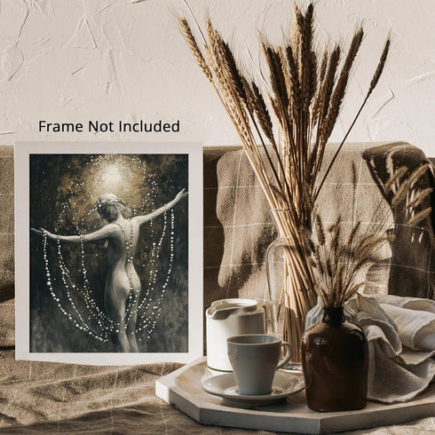 Posterizer 1 pcs-ethereal artwork of a figure embracing light 2-Fantasy & Fiction Art Gift for Art Lovers Living Room Bedroom Decor- unframed wall...