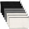 8 Pack Blank Cotton Canvas DIY Craft Zipper Bags Pouches Pencil Case for Makeup Cosmetic Toiletry Stationary Storage(Black + Grey + White)...