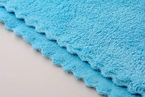 Ultra Soft Edgeless Microfiber Cleaning Towel Pack of 12, All-Purpose Multipurpose Plush 12' x 12' Cleaning Towels, Super Absorbent (Blue)...