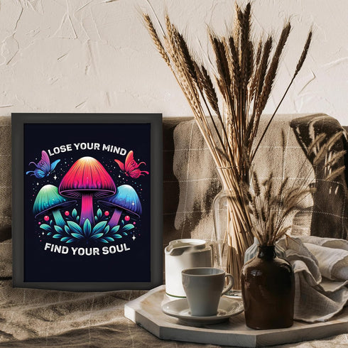 Posterizer 1 pcs-Find your soul-welcoming boho trippy sign-Motivational & Inspirational Art-Kitchen & Bar Art-Gift for Men Women Entrepreneur Teen...