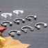 Dyknasz Horseshoe Circular Barbell Clear CZ Opal Stone Nose Septum Rings Hoop Retainer for Women Men Helix Cartilage Tragus Earring 316L Surgical ...