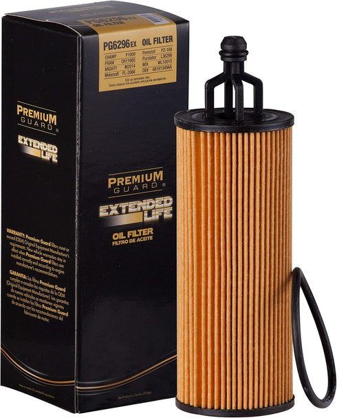PG6296EX Extended Life Oil Filter up to 10,000 Miles | Fits 2023-14 various models of Jeep, Dodge, Chrysler, Ram, Volkswagen...