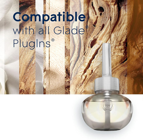 Glade PlugIns Refills Air Freshener, Scented and Essential Oils for Home and Bathroom, Sheer Vanilla Embrace, 1.34 Oz, 2 Count...