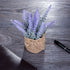 2 Pack Small Burlap Potted Lavender Flowers - Lavender Artificial Plants and Flocked Charming Purple for Warm and Loving Table Decor Christmas Dec...