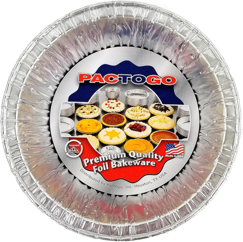 PACTOGO Disposable Aluminum 5 3/4" Meat Pot Pie Extra Deep Pan Baking Tin (Pack of 25)...