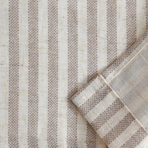 Vangao Stripe Farmhouse Kitchen Curtains 36 Inch Length Linen Blend Cafe Curtains Tickingstripe Tier Drapes Pinstripe Semi-Sheer Small Window Trea...
