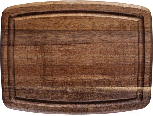 Acacia Wood Cutting Board with Juice Groove, Small Wooden Cutting Board for Kitchen, 8" x 6" x 5/8"...