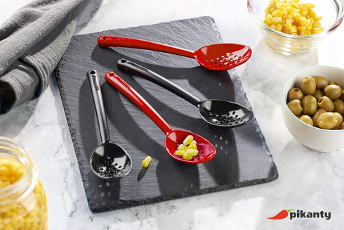 Small 7-Inch Slotted Serving Spoons (Pack of 4) - Perfect for Olives, Pickles & Condiments | Sturdy & Versatile | Made in USA...