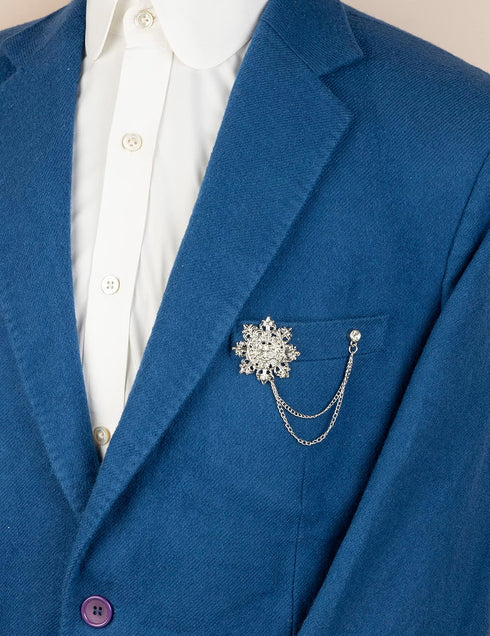 Knighthood Silver Engraving Executive Cross And Hanging Tassel Chain Collar Pin Brooch, Suit Stud, Shirt Studs, Lapel Pin Accessories for Men Wome...