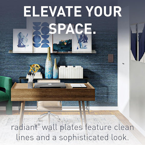 Legrand radiant RWP26DBCC6 Screwless Wall Plates, 1 Gang, One Decorator Rocker GFCI Cover, Dark Bronze (1 Count)......