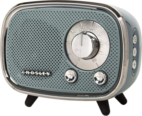 Crosley CR3039A-TN Rondo Retro Portable Rechargeable Bluetooth Speaker, Tourmaline...