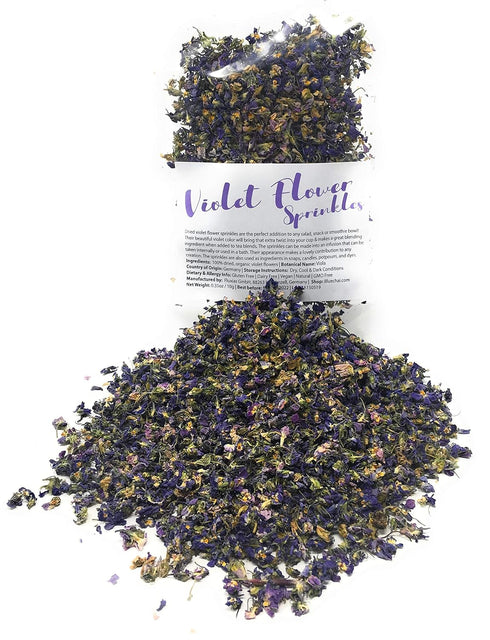 Dried Violets - Natural Violet Flower Sprinkles from Germany (Viola Odorata) - Perfect addition to any salad, snack or smoothie bowl | Net Weight:...