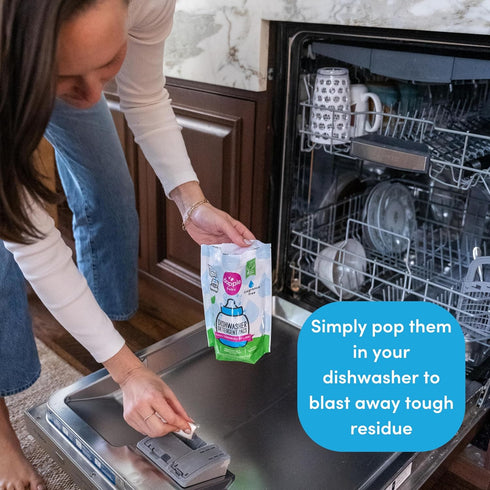 Dapple Baby Dishwasher Pacs, Hypoallergenic Dishwasher Pods Powered by Plants, Removes Milk Residue & Odor on Dishes, Baby Bottles & Kitchenware, ...
