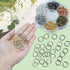 YAKA 420Pcs 12mm1Box 6 Colors Open Jump Ring,Ring Jewelry Keychain for Jewelry Making Accessories,1Pcc Jump Ring Open/Close Tool and 1Pcs Clear Bo...