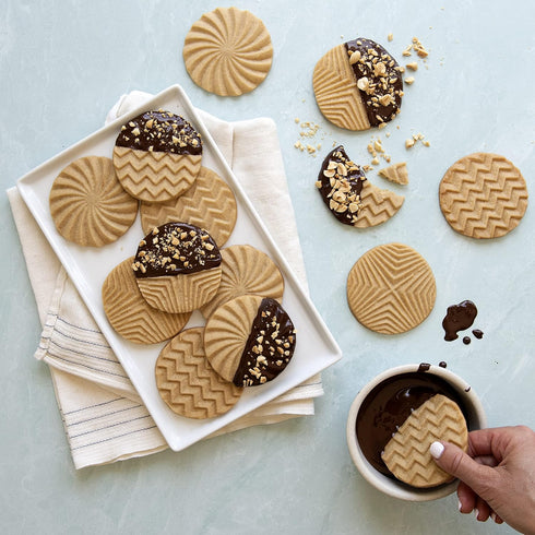 Nordic Ware Geo Cast Cookie Stamps...