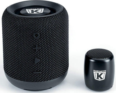 Kuryakyn 2204 Sidekix Mini Speaker: Wireless Audio Speakers with Bluetooth, Remote Shutter, Satin Black...