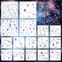 Star Stencils for Painting, 16 Pcs Star Moon Stencils for Painting on Wood Wall Painting Template, Large Reusable Star Zodiac Constellation Stenci...