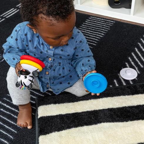 Baby Einstein Stack & Wobble Zen BPA Free Teether Toy for Cause and Effect Learning, Infants Ages 3 Months and up...