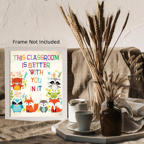 Posterizer 1 pcs-This Classroom is Better with You In It-Teachers & Classrooms-Kids Room Art- Decor for nursery toddlers kids room- unframed wall ...
