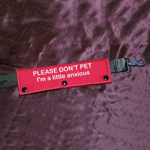 Funny Dog Leash Sleeve Please Don't Pet I'm a Little Anxious Pet Leash Wrap Wrap Alert Hanging ID Patch Tag(Little Anxious-Sleeve)...