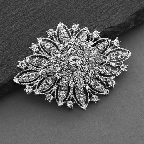 Mariell Vintage Wedding Jewelry Crystal Bridal Brooch Pin for Brides, Bridesmaids, Mother of The Bride...