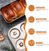 HONGBAKE Nonstick Donut Pans For Baking, 2-Pack 6 Cavity Upgraded Deepened Doughnut Tray, Heavy Duty Mini Bagel Mold for Oven - Bronze Gold...