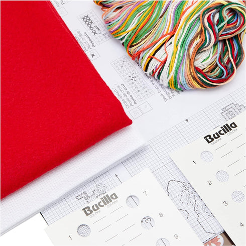 Bucilla Counted Cross Stitch Ornament Kit, 84293 Tiny Stocking , White...