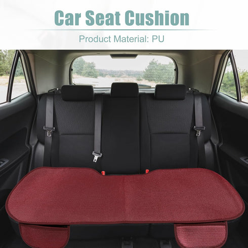 X AUTOHAUX Car Back Seat Cushion Wine Red Breathable PU Leather Universal Car Interior Seat Protector Mat Pad Fit Most Car Truck SUV & Van...