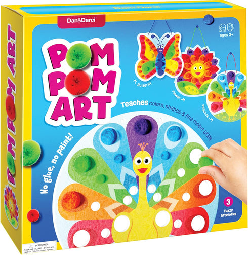 Pom Pom Arts & Crafts Kit for Toddlers - Toddler Art Activity Easter Craft for Little Boys & Girls Ages 3, 4, 5, 6 Years Old Kids Sensory Activiti...