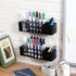 MyGift Dry Erase Marker Holder for Whiteboard, Black Clear Acrylic Marker and Accessories Storage Rack for Eraser and Cleaning Bottles, Set of 2...
