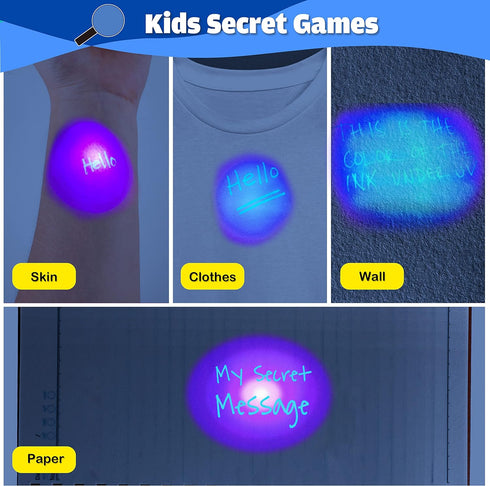 GIFTINBOX Invisible Ink Pen, 28PCS Spy Pen for Kids with UV Light Magic Marker for Secret Message, Birthday Party Favors for Kids, Classroom Prize...