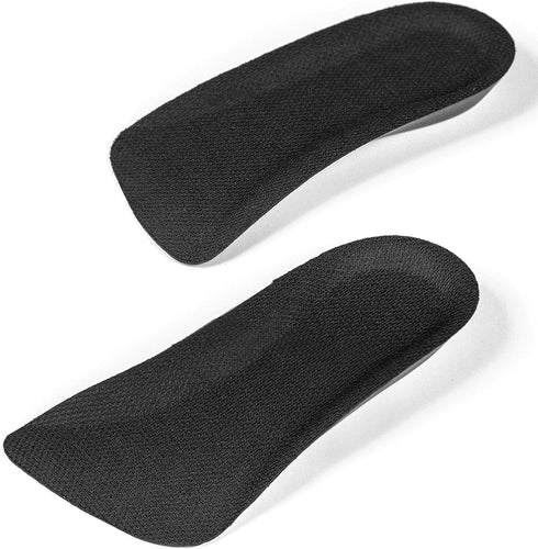 CALTO Half Elevator Insole for Men - 1/2 Inch Height Increase Taller Heel Lift Insert (2 Pack) Black...