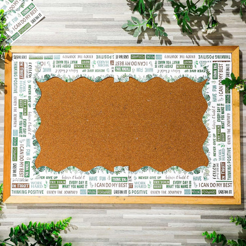 60 Pcs Boho Inspirational Quotes Bulletin Board Border Motivational Bulletin Board Decoration Inspirational Border Paper Scalloped Quote Border fo...